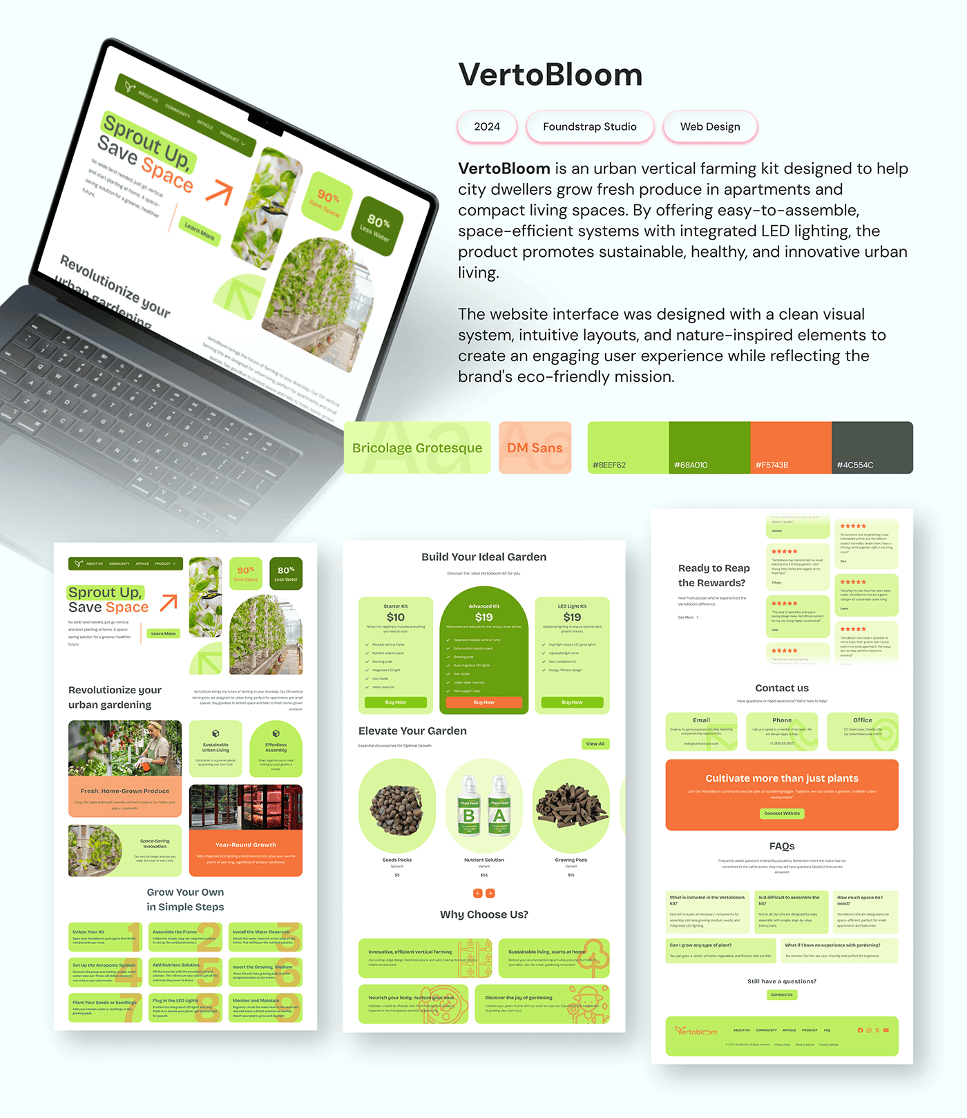 Vertibloom UI UX design