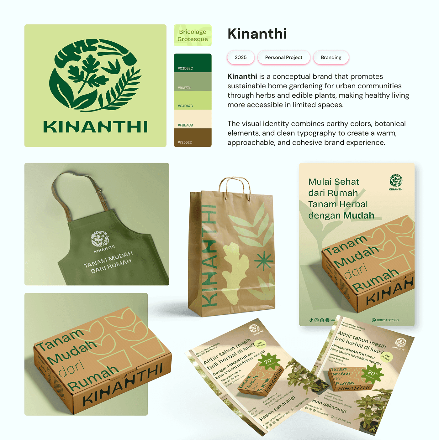 Kinanthi branding and packaging design